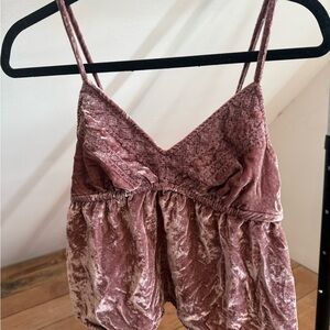 Lucky Brand Mauve Velvet Top